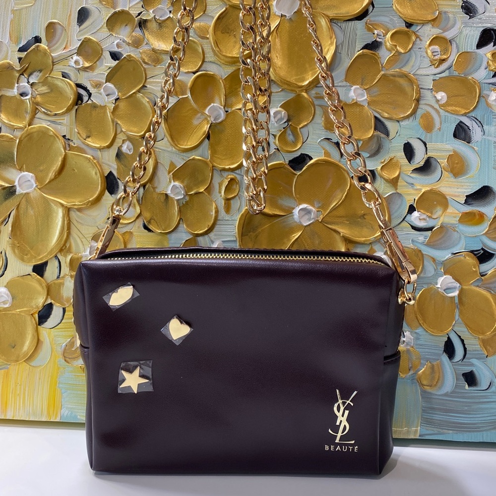 Yves Saint Laurent YSL Beauty Makeup Pouch to Crossbody Bag Purse